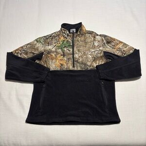 Men’s Columbia PHG Fleece Overlay 1/4 Zip Hunting Sweater | Camo/Black | Large